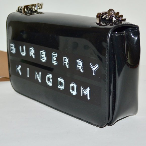NWT BURBERRY LOLA PATENT LEATHER SHOULDER BAG - Picture 4 of 11